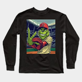 The Grinch Vs Cleveland Indians Logo: Iconic Confrontation Begins Long Sleeve T-Shirt